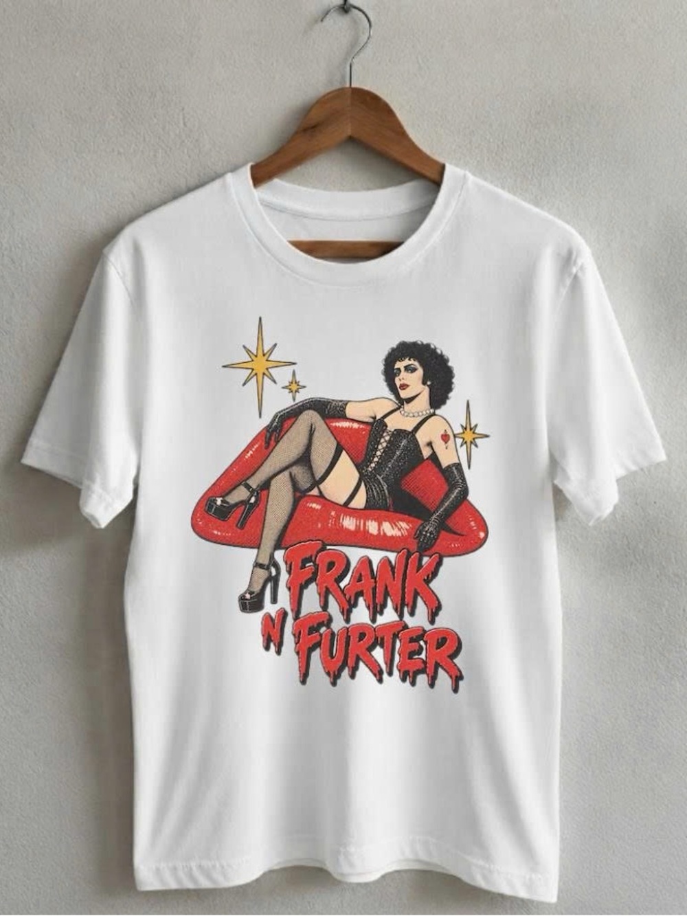 Gildan White Tim Curry Graphic Tee